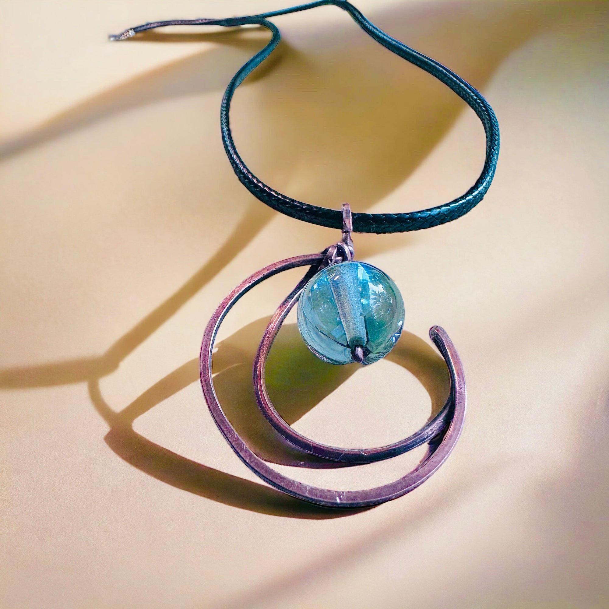 Twins in the Night necklace earth and moon pendant for women - Bespoke Jewelry (Copy)