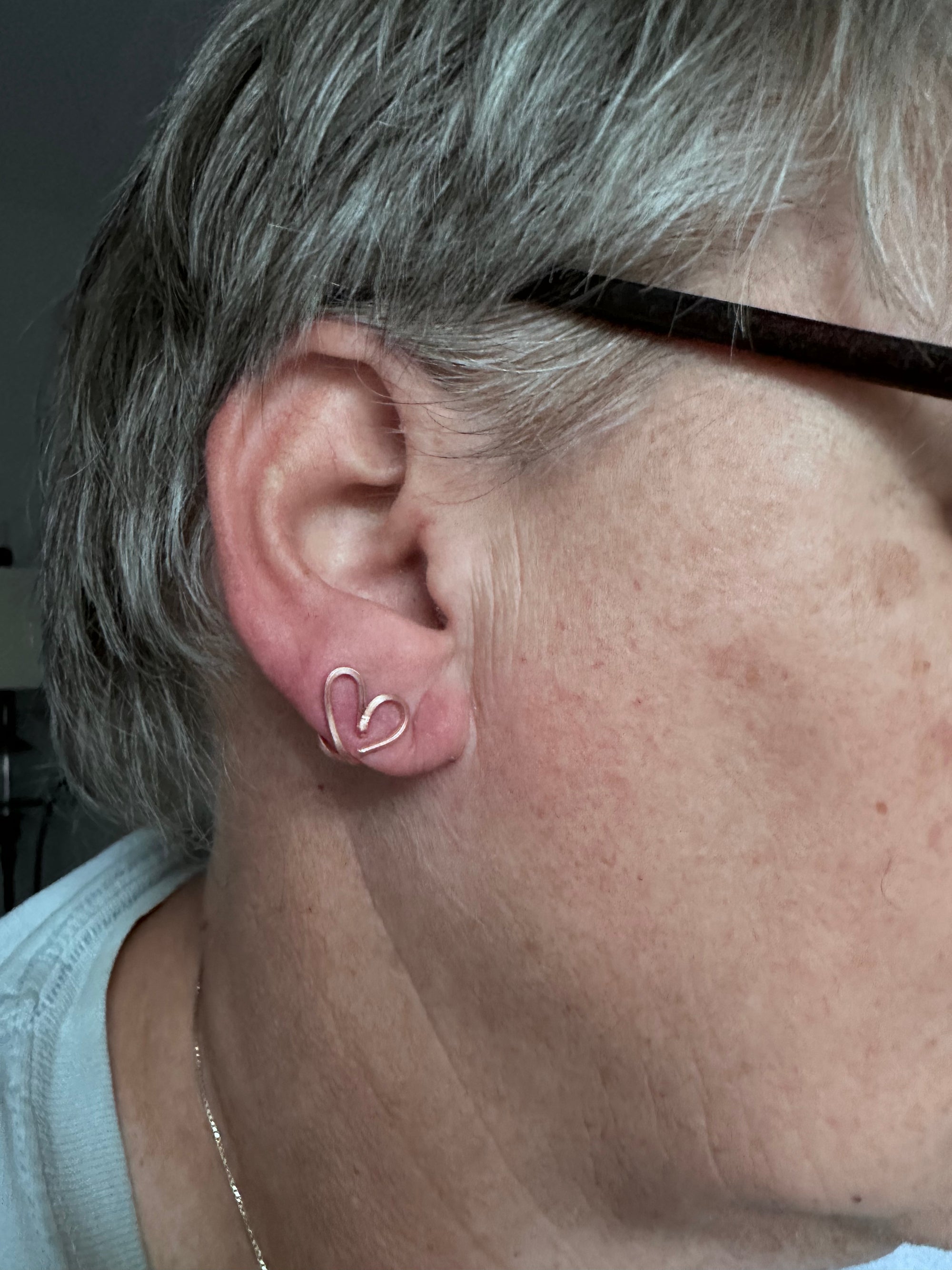 Heart Earrings Ear Cuff Clip on - No Piercing Earrings