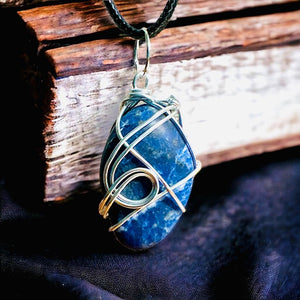 Handmade Natural Blue Sodalite Gemstone Necklace