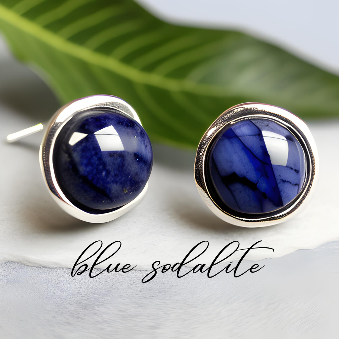 Blue Sky Dreamy - Sodalite Crystal Earrings - Drop Earrings for Women
