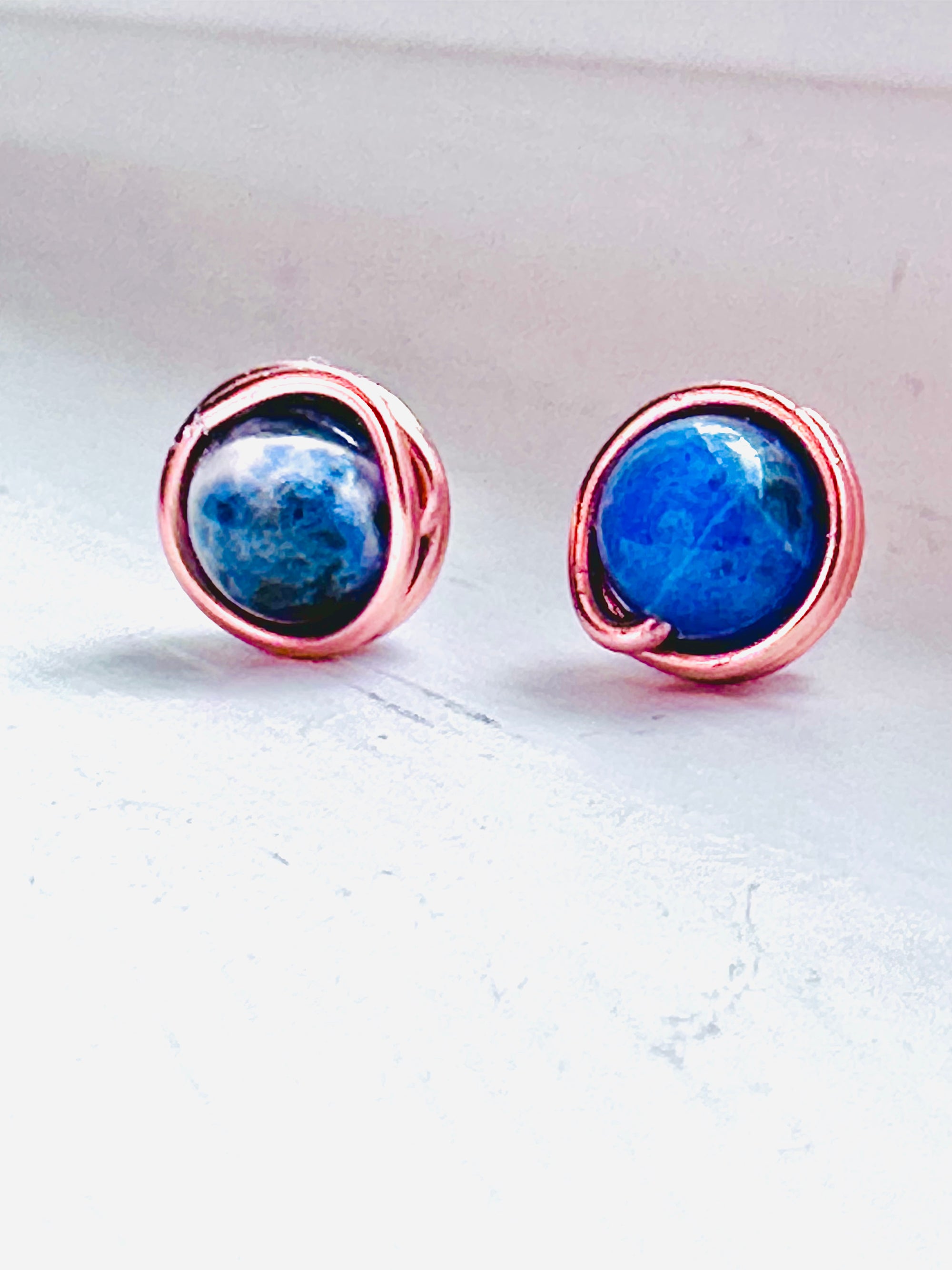 sodalite earrings n copper