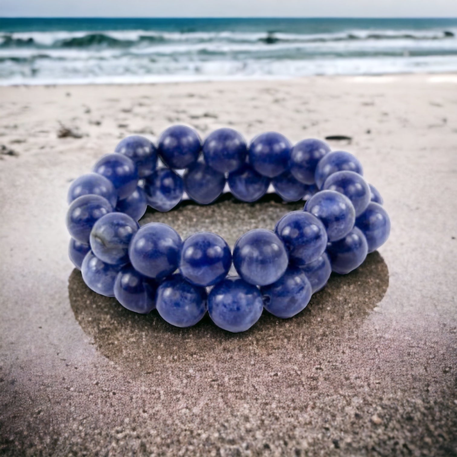 Blue Sodalite Stretch Bracelet - 6mm Gemstones