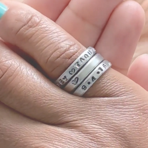 Personalized Spiral Rings - Engraved Adjustable Ring Wraps