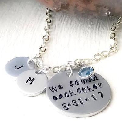 Adoption Jewelry Birthmother Gift - Hand Stamped Trinkets