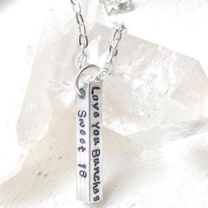 Customized gifts for 16th birthday - Hand Stamped Trinkets Jewelry