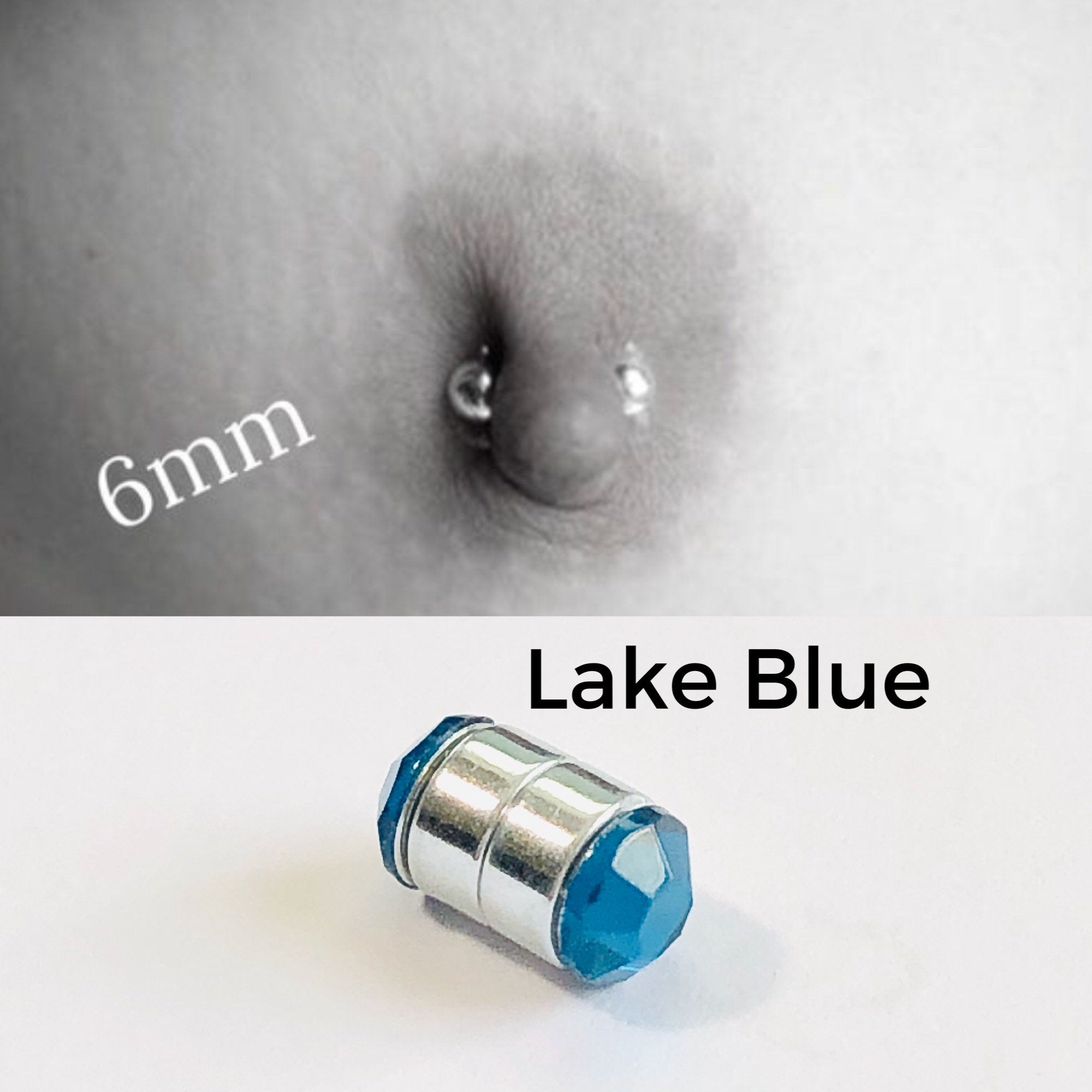Fake nipple piercing jewelry barbell magnet, CZ diamond, Magnetic