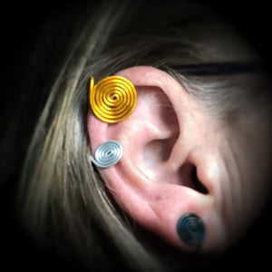 Gold keloid pressure earring • Keloid cartilage earring • Keloid conch earring set • Helix earring keloid • Clip on earrings gift