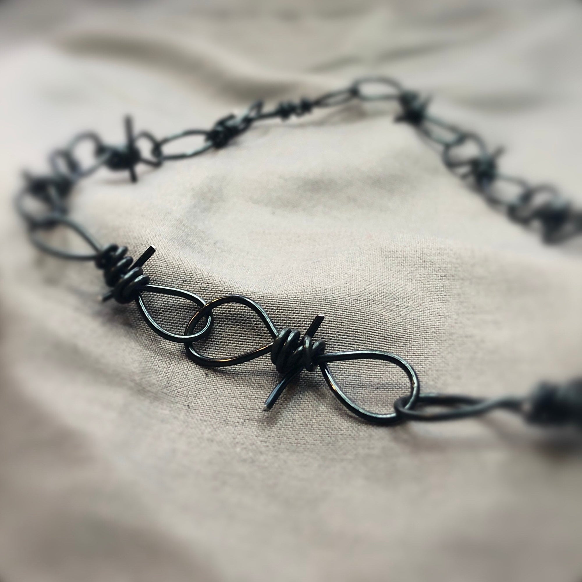 Black Barbed wire bracelet - black