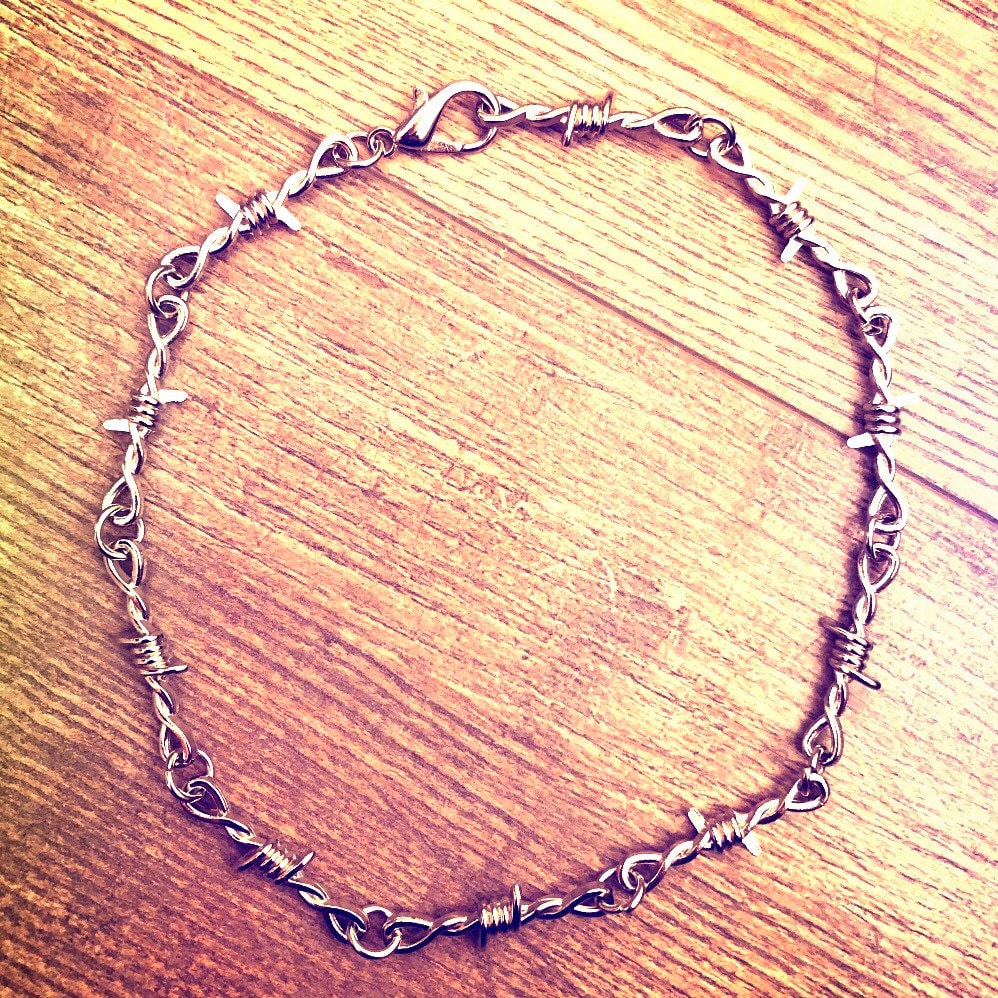 Barbed Wire Necklace Men Women Hip-Hop Punk Style Chain Choker Jewelry |  eBay