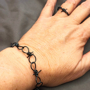 Black Barbed wire bracelet - black