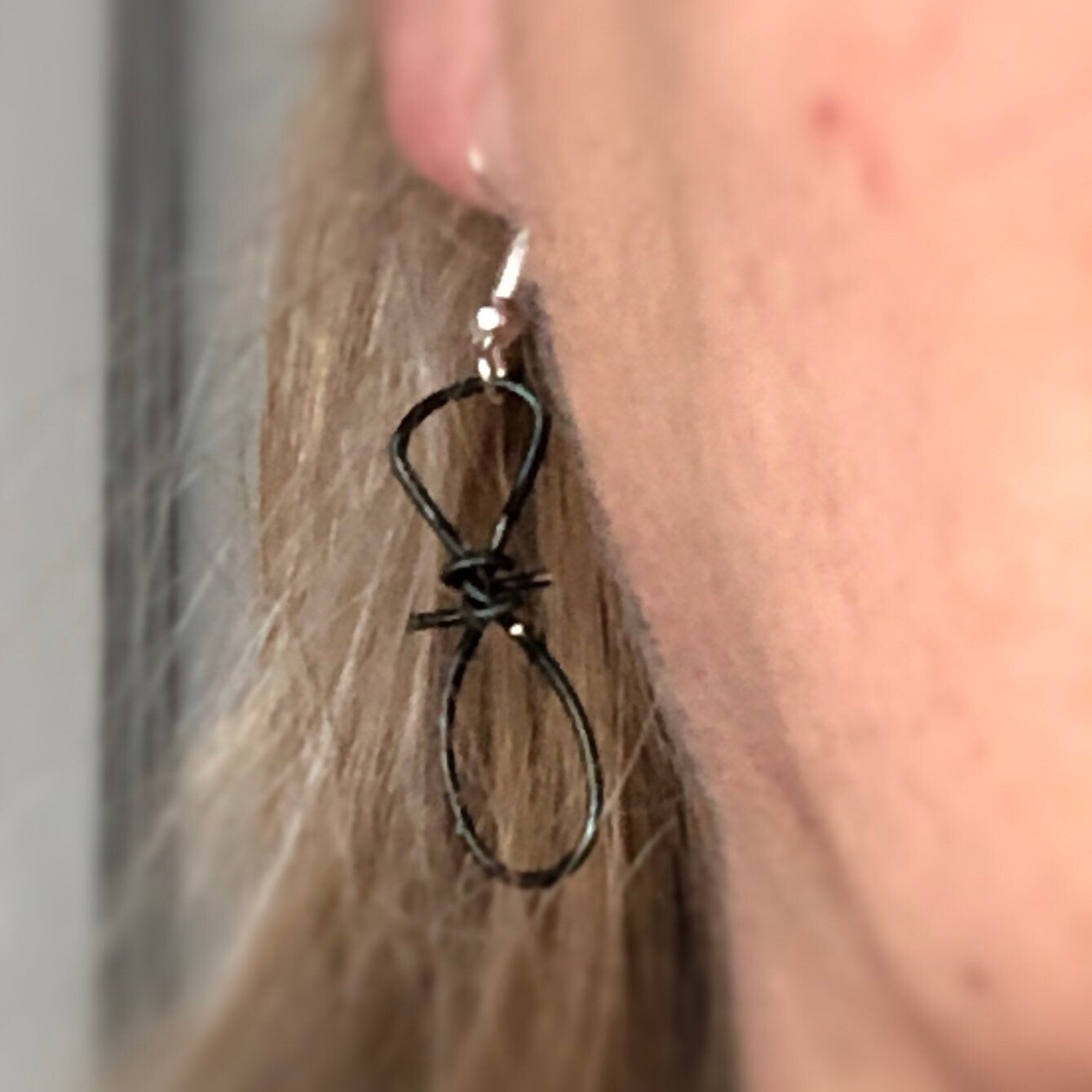 Sterling silver Barbed wire grunge earrings  • Alt earrings grunge jewelry • Grunge earrings set egirl earrings • Alternative earrings