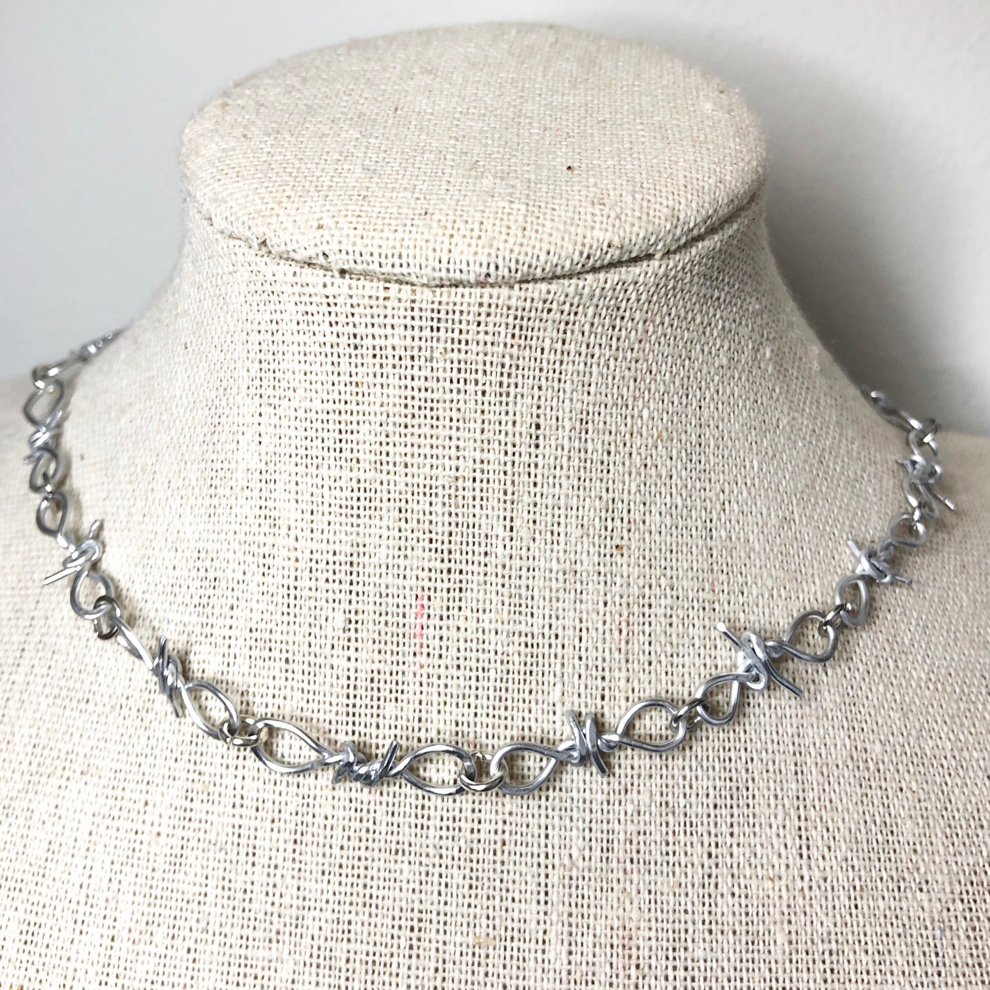 Barbed wire necklace choker