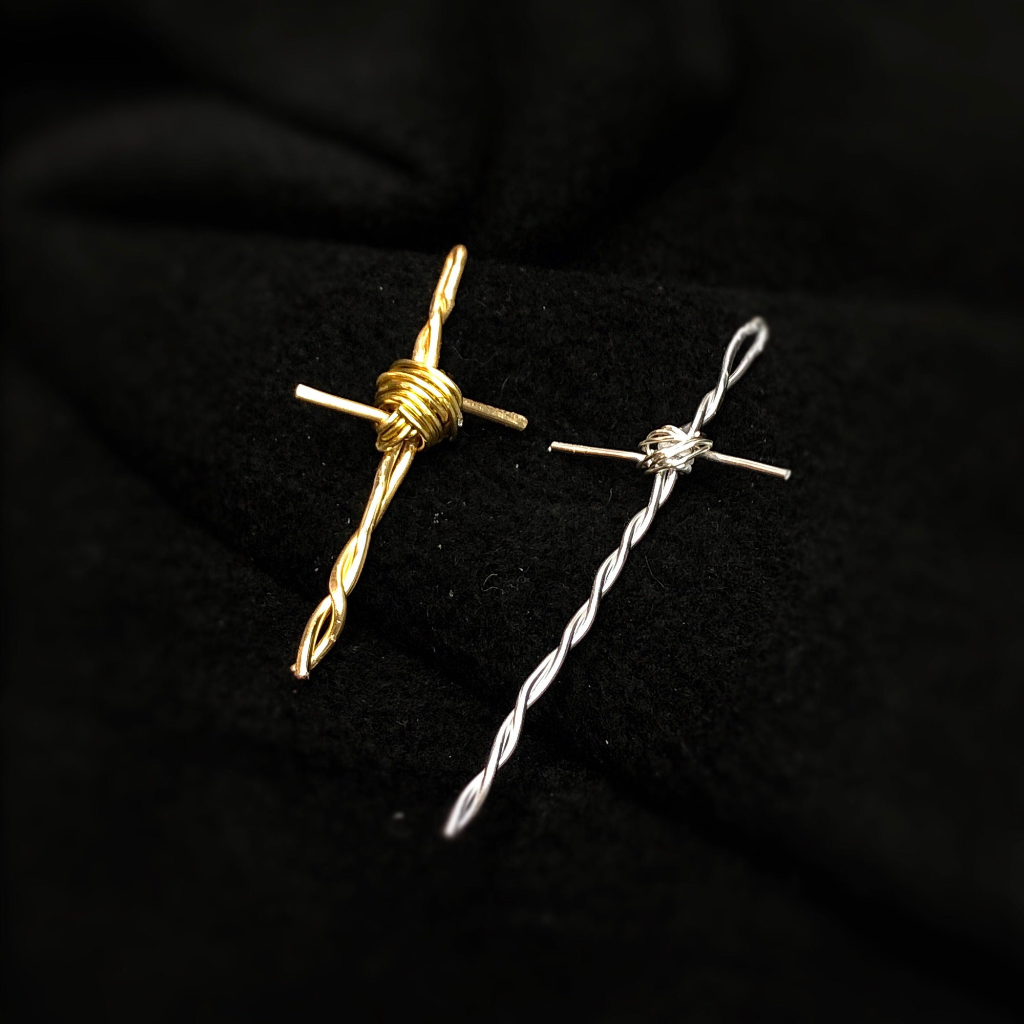 Faithful and Rustic: Cross Pendant Necklace in Gold, Silver, Rose Gold, or Black