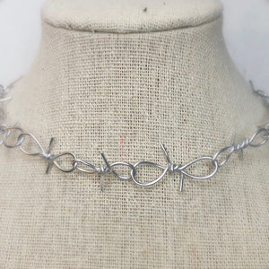 Spiked choker Barbed wire necklace • Grunge waterproof choker jewelry • Spike choker Barb wire necklace • Alt jewelry necklace