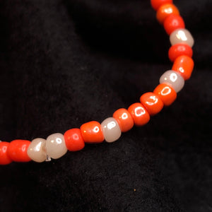 Handmade red Carnelian acrylic stretch bracelet