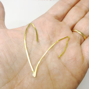 Minimalist dangle threader earrings 14k gold filled or threader earrings sterling silver • Gold hoops drop earrings 18g thicker or 20g thin