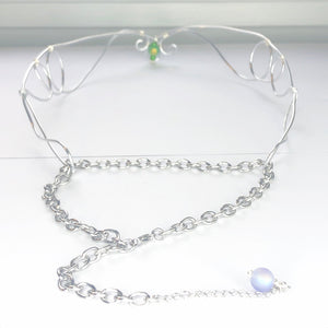 Personalized fairy crown diadem circlet • Adjustable fairycore elven crown headdress • Fairy core elf crown larp accessories • Cosplay tiara