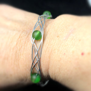 Personalized adjustable celtic bracelet cuff
