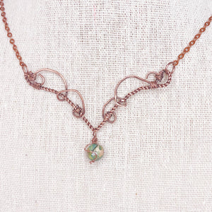 Cottagecore Copper Fairy Necklace - Modern or Rustic Look - Choose your own crystal type