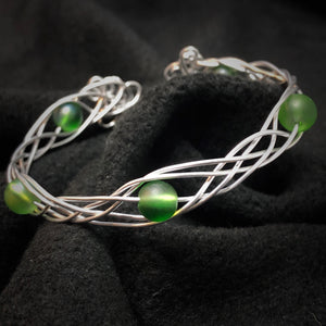Personalized adjustable Celtic weave bracelet
