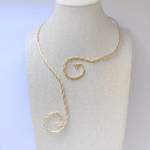 Torque viking jewelry, Brass gold choker necklace, Cuff necklace open choker, Norse jewelry celtic necklace, Pagan scottish irish jewelry