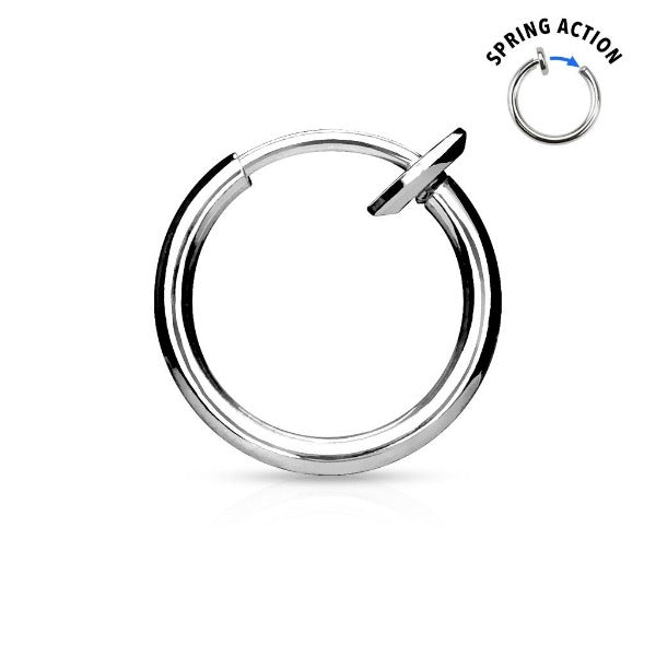 5Pcs Fake Nose Ring, Faux Piercing Jewelry 8mm Fake Nose Ring Hoop Faux Lip  Ring Double Rings for Single Piercing Non Piercing Clip On Septum Nose Ring  for Men | SHEIN USA