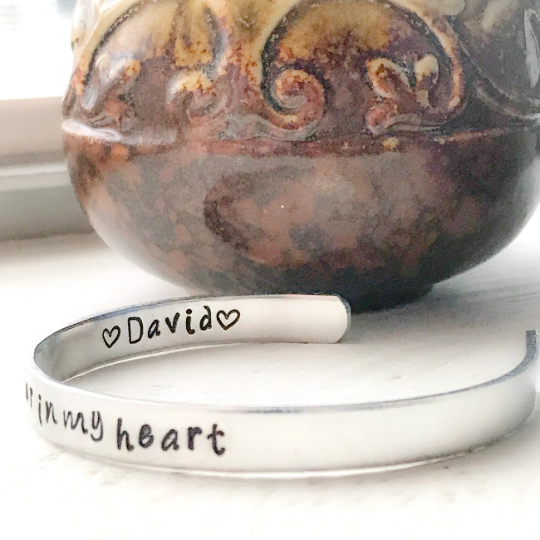 HandStampedTrinkets Bracelet Forever in My Heart Bracelet - Sympathy gift for loss of loved one
